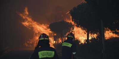 Στιγμιότυπο από την θανατηφόρα πυρκαγιά της Πεντέλης.
